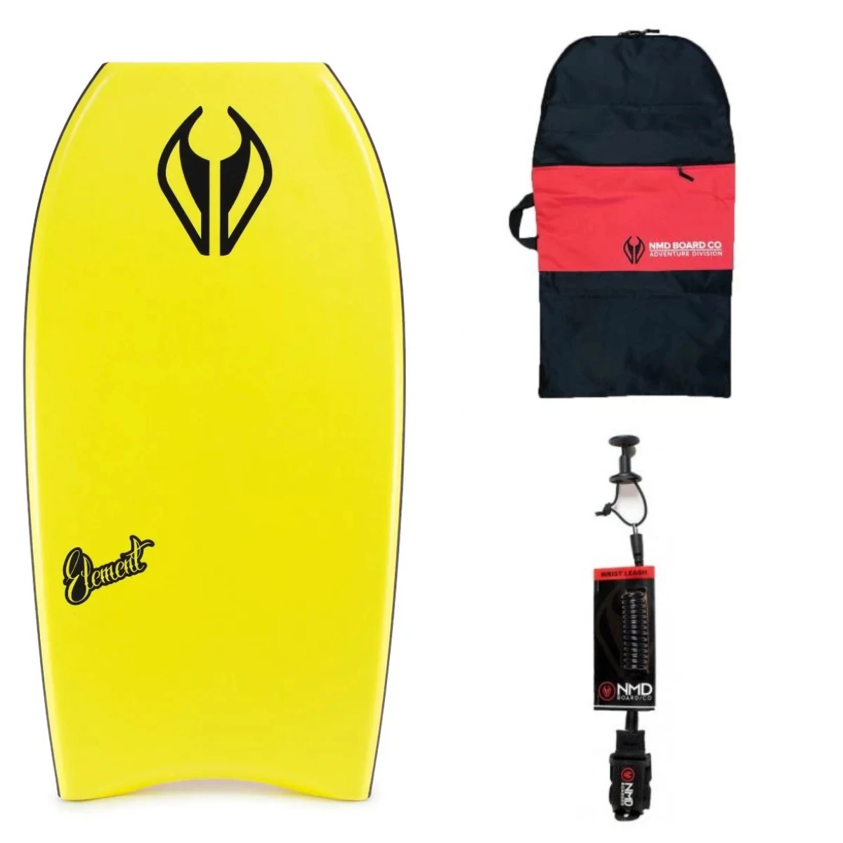 Pack Bodyboard NMD ELEMENT PE+WRIST LEASH+BASIC COVER 44 - Yellow 3 Pack Bodyboard NMD ELEMENT PE+WRIST LEASH+BASIC COVER 44 - Yellow